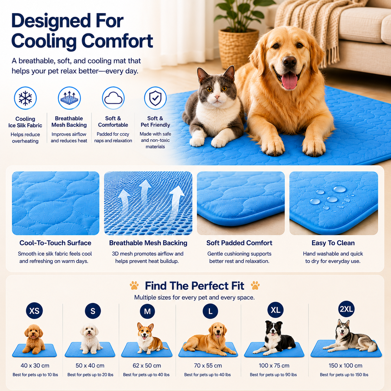 Pet Cooling Mat – Keep All Pets Cool And Comfortable