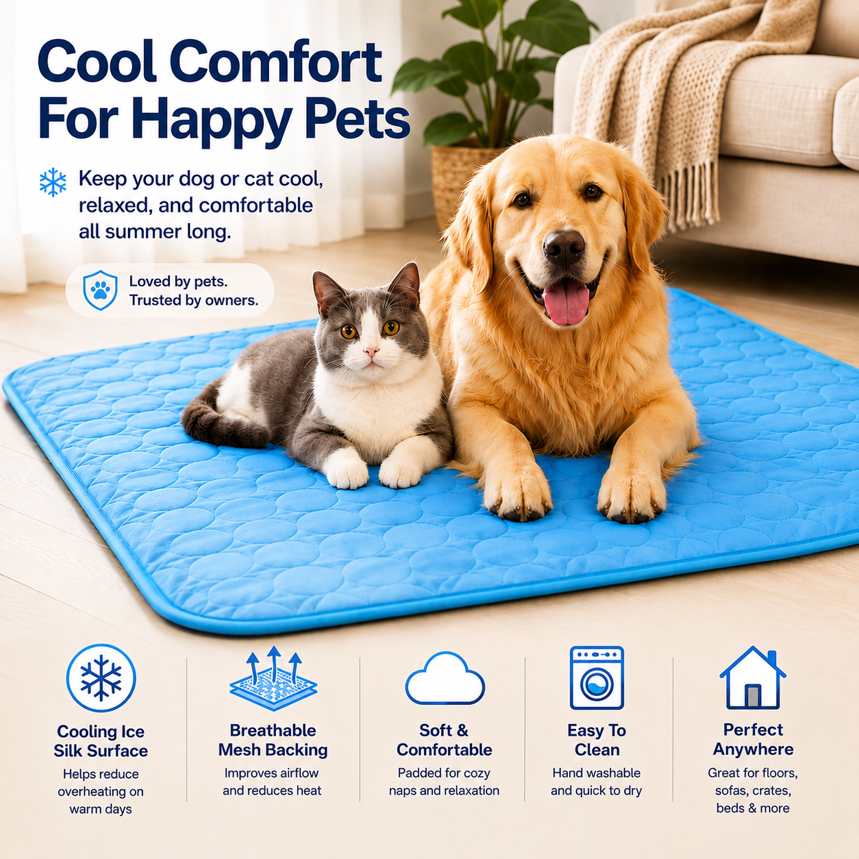 Pet Cooling Mat – Keep All Pets Cool And Comfortable
