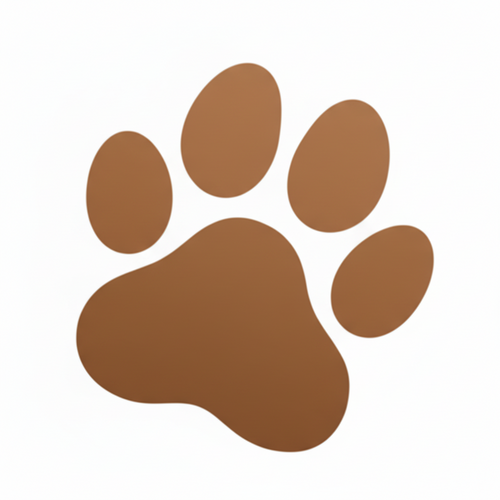 paw print with a right tilt and the color #946815